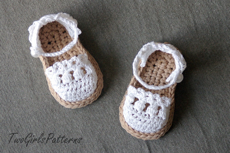 Crochet Pattern for Baby Espadrille Sandals Crochet pattern 119 Instant Download L image 1