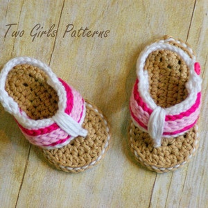 CROCHET PATTERN 116 Crochet Patterns for Sporty Flip Flop Baby Sandals Instant Downloads PDF Crochet sandal pattern baby sizes L image 2