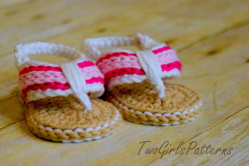 CROCHET PATTERN #116 -Crochet Patterns for Sporty Flip Flop Baby Sandals - Instant Downloads PDF - Crochet sandal pattern - baby sizes L image 5