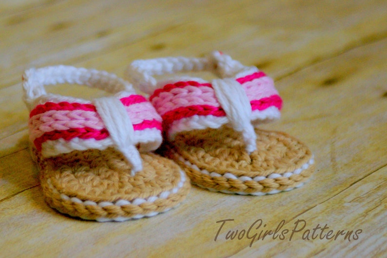 CROCHET PATTERN 116 Crochet Patterns for Sporty Flip Flop Baby Sandals Instant Downloads PDF Crochet sandal pattern baby sizes L image 5