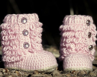Crochet Pattern Little Diva Boot TODDLER sizes 4 - 9  - Pattern number 201 Instant Download kc550