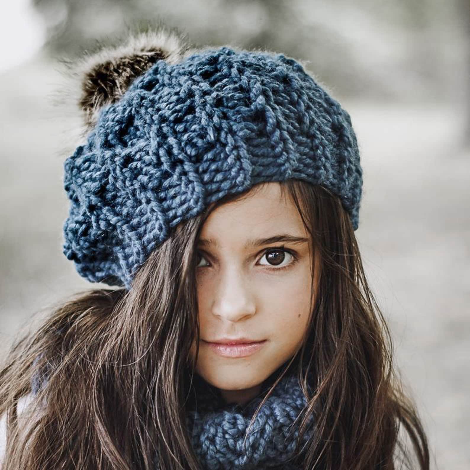 CROCHET Hat & Cowl Pattern - Super Bulky Fast Crochet - Indigo Set ...