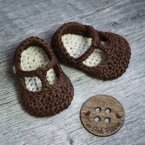 Crochet Baby Pattern Tali T-strap Baby Crochet 3 sizes Newborn 12 months Instant Download kc550 image 2