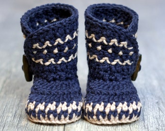 Crochet Pattern - Dakota Baby Boot - Boy - Girl -  Instant Download -  PDF  kc550