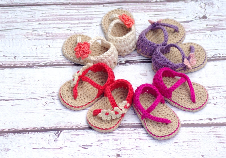 Crochet Baby Pattern Sandals Carefree Sandals Quick and fast crochet pattern Two Girls Patterns kc550 zdjęcie 3