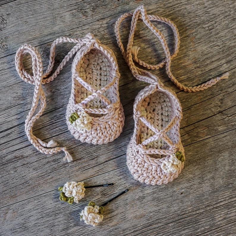 Crochet Baby Pattern Strappy Ballet Flats Baby Ballerina 3 sizes & 3 variations included Newborn 12 months Instant Download kc550 image 4