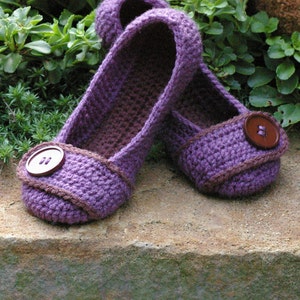 Crochet Pattern for Violet Womens House Slipper PDF SIX sizes included Womens 5 10 Pattern number 205 Instant Download kc550 image 5