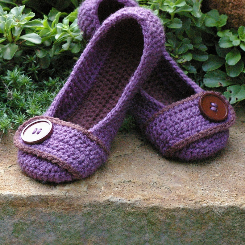 Crochet Pattern for Violet Womens House Slipper PDF SIX sizes included Womens 5 10 Pattern number 205 Instant Download kc550 image 5