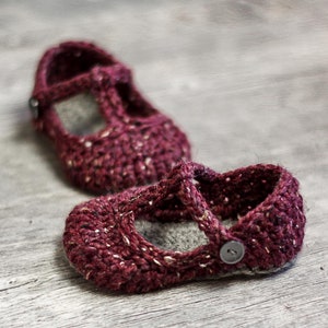 Crochet Baby Pattern Tali T-strap Baby Crochet 3 sizes Newborn 12 months Instant Download kc550 image 3