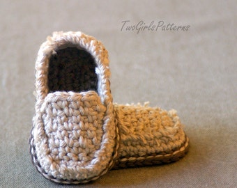 Crochet Pattern - Baby boy - Lil' loafers super pattern pack comes with all 4 variations - pattern number 120 L