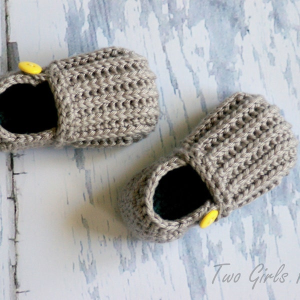 Toddler Crochet Pattern for "Jake" Loafers - Toddler Sizes 4-9 Pattern number 115 Instant Download L