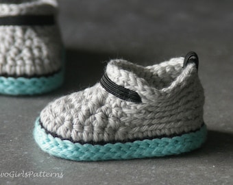 Crochet Baby Pattern Sami Sneakers - Baby Crochet - 2 sizes - 0-6 months and 6-12 months - Instant Download