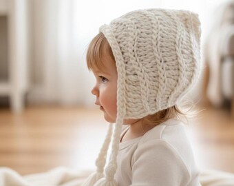 Modello all'uncinetto - 2 versioni - Cappellino per neonato - Moderno Vintage Cimelio all'uncinetto Estate Inverno - Neonato Bambino Bambino - kc550