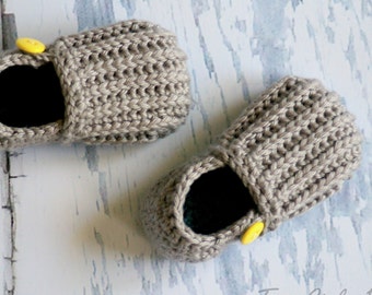 CROCHET PATTERN #115 - Crochet Pattern for "Jake" Loafers - Toddler Sizes 4-9 - Toddler shoe pattern - Instant Download pdf L