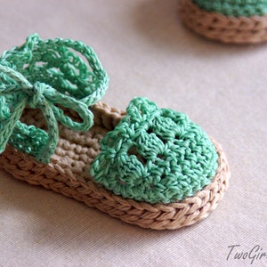 Instant download Crochet PATTERN pdf file Summer Sandals Espadrille 119 L image 5