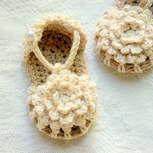 Baby Booties Crochet  Pattern - Simply Summer Sandals - Pattern number 101 - Instant Download L