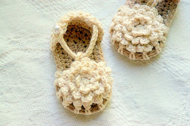 Baby Booties Crochet Pattern Simply Summer Sandals Pattern number 101 Instant Download L image 1