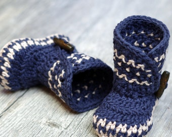 Crochet Patterns - Dakota Baby Boot - Boy - Girl -  Instant Download -  PDF kc550