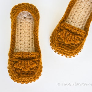 Crochet Pattern - Women&#39;s Loafer Crochet Pattern - Instant download - pdf file - Women&#39;s sizes 5-10