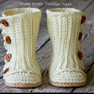 Crochet Pattern #125 Toddler Wrap Boot - Instant Download - PDF