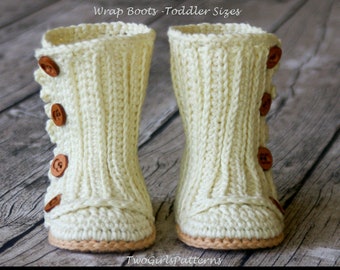 Crochet Pattern #125 Toddler Wrap Boot - Instant Download - PDF