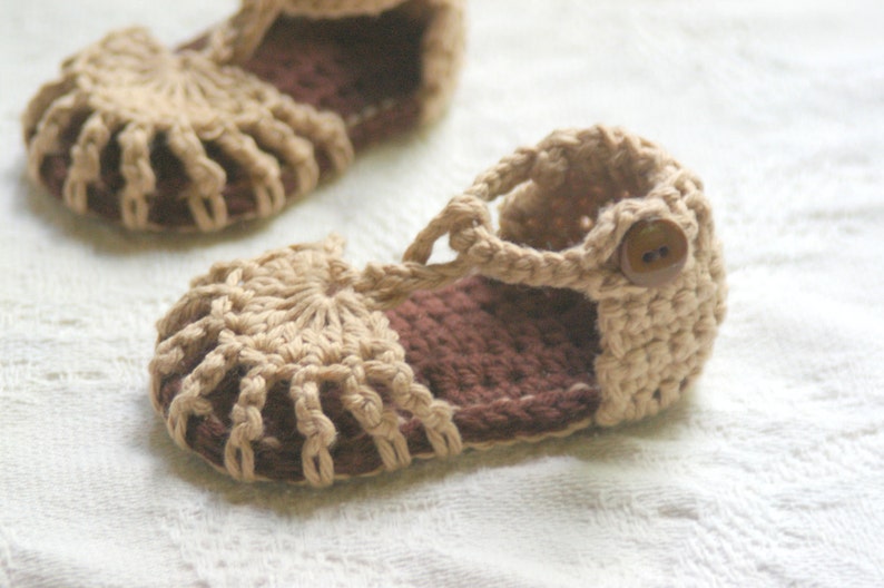 Baby Booties Crochet Pattern Simply Summer Sandals Pattern number 101 Instant Download L image 4