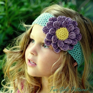 CROCHET PATTERN 216 6 headbands and 3 flower patterns included Newborn to Adult sizes included headband pack Instant Download kc550 image 4