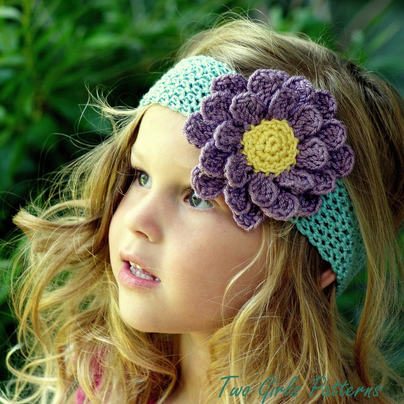 CROCHET PATTERN 216 6 headbands and 3 flower patterns included Newborn to Adult sizes included headband pack Instant Download kc550 image 4