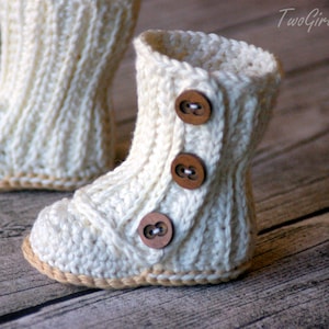 Crochet Pattern Baby Wrap Boot Boy Girl Instant Download PDF Baby Booty Pattern Shoe Pattern image 4