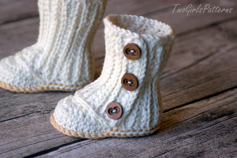 Crochet Pattern Baby Wrap Boot Boy Girl Instant Download PDF Baby Booty Pattern Shoe Pattern image 4