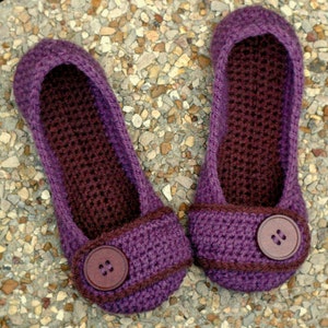 Crochet Pattern for Violet Womens House Slipper PDF SIX sizes included Womens 5 10 Pattern number 205 Instant Download kc550 image 4