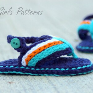 CROCHET PATTERN 116 Crochet Patterns for Sporty Flip Flop Baby Sandals Instant Downloads PDF Crochet sandal pattern baby sizes L image 3