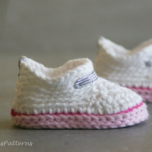 Crochet Baby Pattern Sami Sneakers Baby Crochet 2 sizes 0-6 months and 6-12 months Instant Download image 7