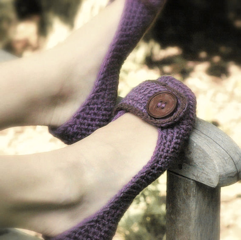 Crochet Pattern for Violet Womens House Slipper PDF SIX sizes included Womens 5 10 Pattern number 205 Instant Download kc550 image 3