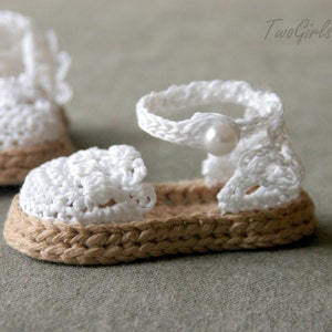 Crochet Pattern for Baby Espadrille Sandals Crochet pattern 119 Instant Download L image 2