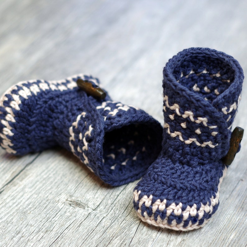 Crochet Pattern Dakota Baby Boot Boy Girl Instant Download PDF kc550 image 3