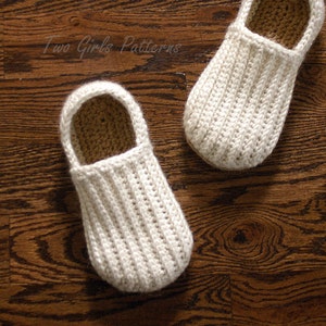 CROCHET PATTERN # 105 - Big Boy Childrens Mens - U.S. Big Boys sizes  3-7 and Mens sizes 8-13 - Instant Download pdf - house shoe pattern L