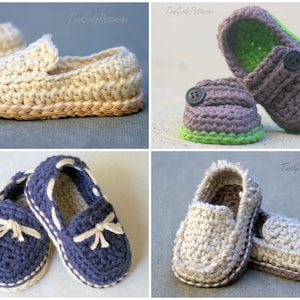 Crochet Pattern Baby boy Lil' loafers super pattern pack comes with all 4 variations pattern number 120 L image 5