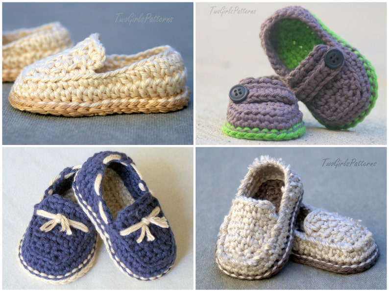 Crochet Pattern Baby boy Lil' loafers super pattern pack comes with all 4 variations pattern number 120 L image 5