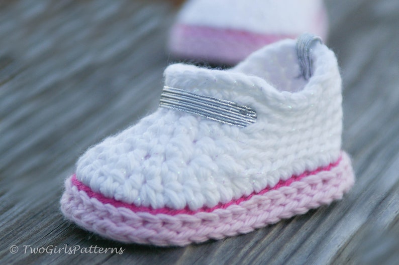 Crochet Baby Pattern Sami Sneakers Baby Crochet 2 sizes 0-6 months and 6-12 months Instant Download image 5
