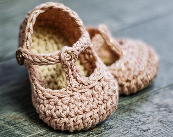 Crochet Baby Pattern Tali T-strap - Baby Crochet - 3 sizes - Newborn - 12 months - Instant Download kc550