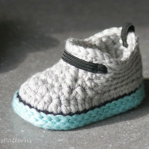 Crochet Baby Pattern Sami Sneakers Baby Crochet 2 sizes 0-6 months and 6-12 months Instant Download image 3