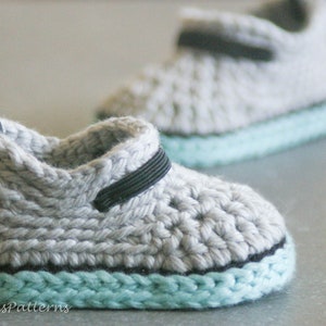 Crochet Baby Pattern Sami Sneakers Baby Crochet 2 sizes 0-6 months and 6-12 months Instant Download image 4