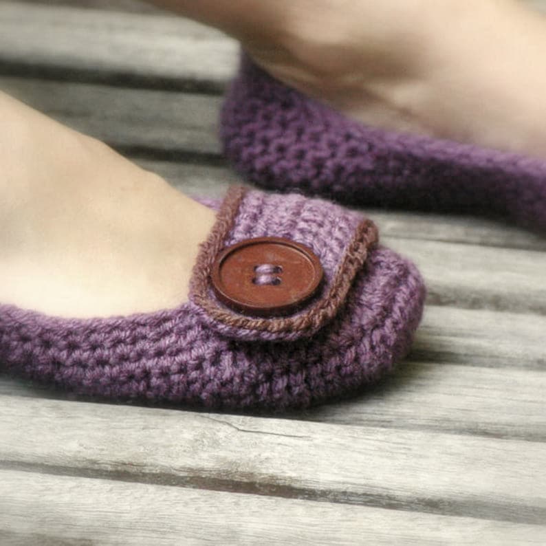 Crochet Pattern for Violet Womens House Slipper PDF SIX sizes included Womens 5 10 Pattern number 205 Instant Download kc550 image 2