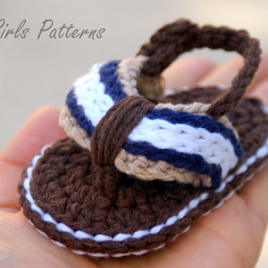 CROCHET PATTERN #116 -Crochet Patterns for Sporty Flip Flop Baby Sandals - Instant Downloads PDF - Crochet sandal pattern - baby sizes L image 4