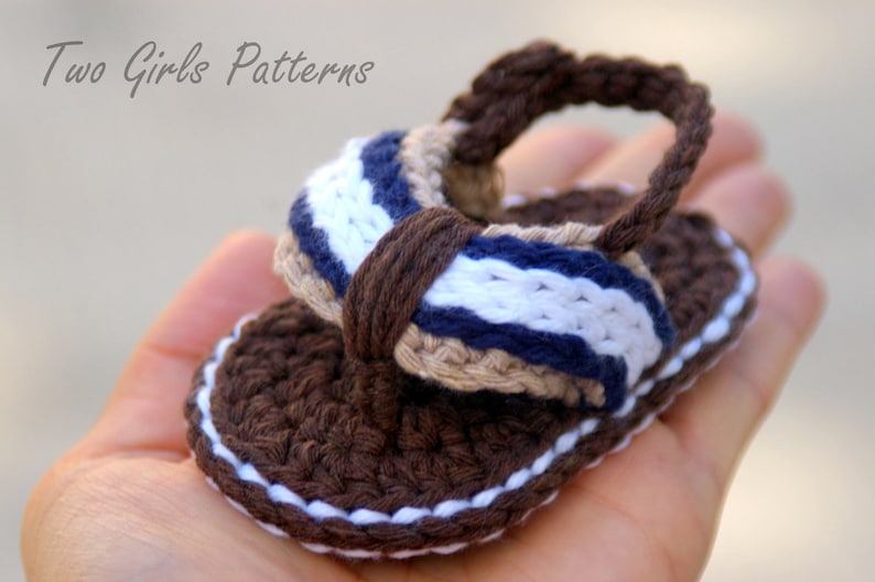 CROCHET PATTERN #116 -Crochet Patterns for Sporty Flip Flop Baby Sandals - Instant Downloads PDF - Crochet sandal pattern - baby sizes L image 4