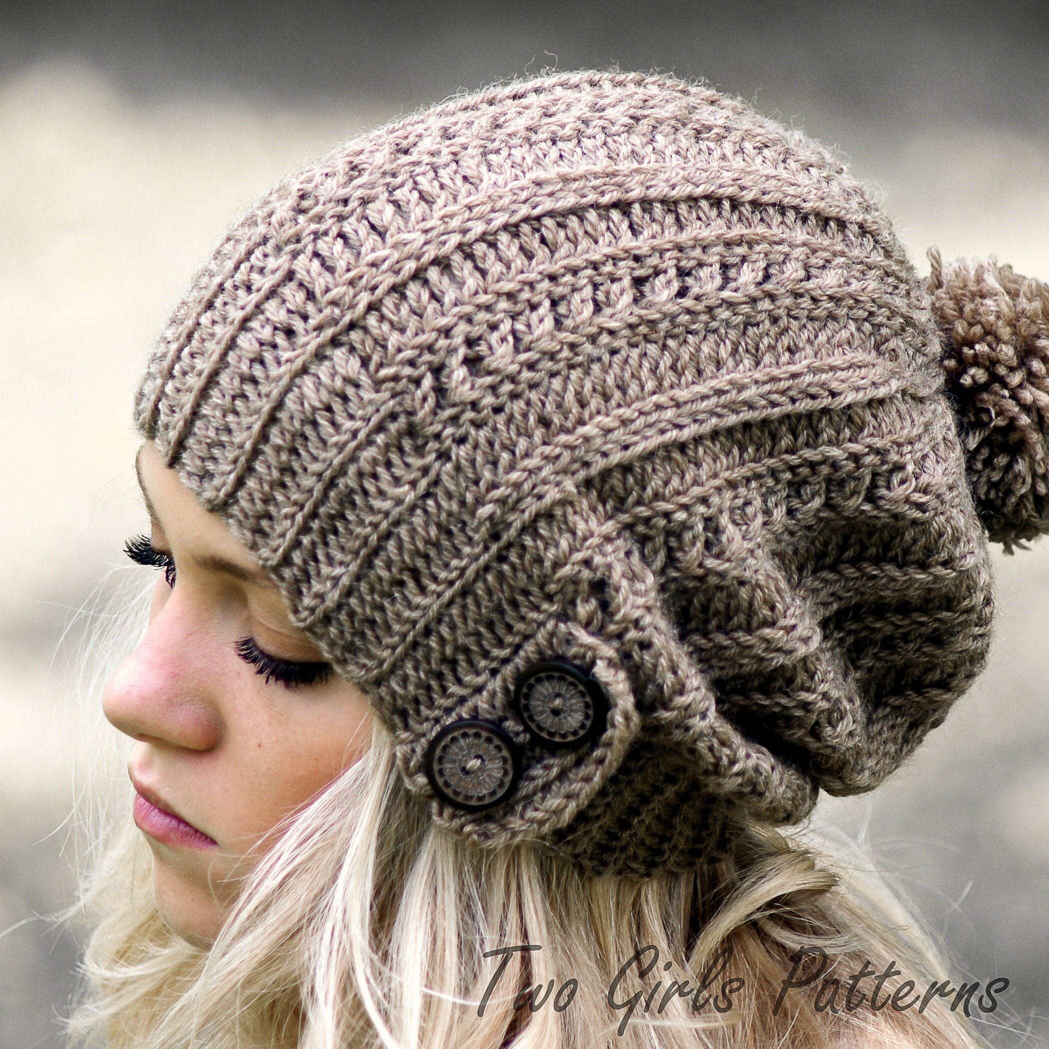 Very Stretchy Crochet Hat Knit Look 