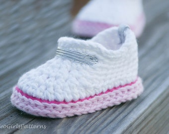 Crochet Baby Pattern Sami Sneakers - Baby Crochet - 2 sizes - 0-6 months and 6-12 months - Instant Download