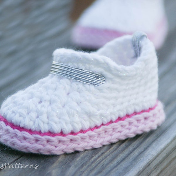 Crochet Baby Pattern Sami Sneakers - Baby Crochet - 2 sizes - 0-6 months and 6-12 months - Instant Download