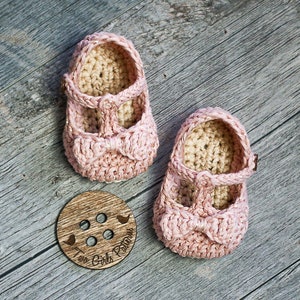 Crochet Baby Pattern Tali T-strap Baby Crochet 3 sizes Newborn 12 months Instant Download kc550 image 5